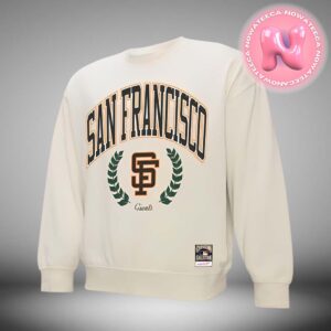 San Francisco Giants Mitchell And Ness Cream Cooperstown Collection Laurel Pullover Unisex T-Shirt Sweatshirt