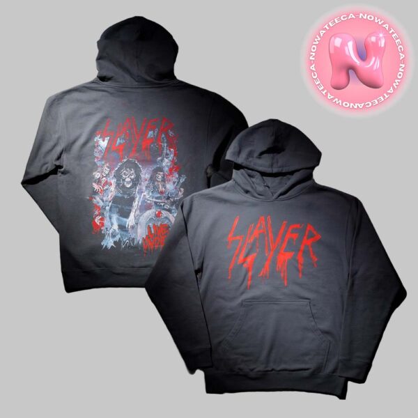 Slayer Live Splatter On Charcoal Two Sides Unisex T-Shirt Hoodie