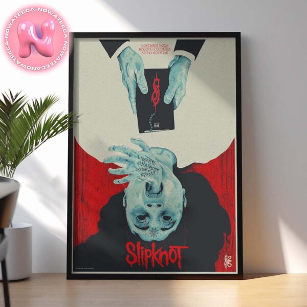 Slipknot 25th Anniversary First Album On 1999 At Bogota Colombia Concert Home Decor Poster Canvas