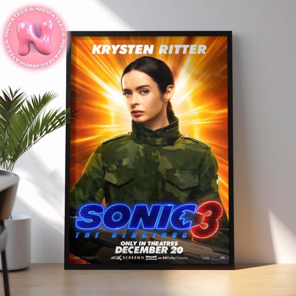 Sonic 3 The Hedgehog Director Rockwell Character Poster Played By Krysten Ritter Home Decor Poster Canvas