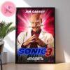 Sonic 3 The Hedgehog Dr. Eggman Character Poster Played By Jim Carrey Home Decor Poster Canvas