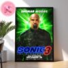 Sonic 3 The Hedgehog Shadow Character Poster Played By Keanu Reeves Home Decor Poster Canvas