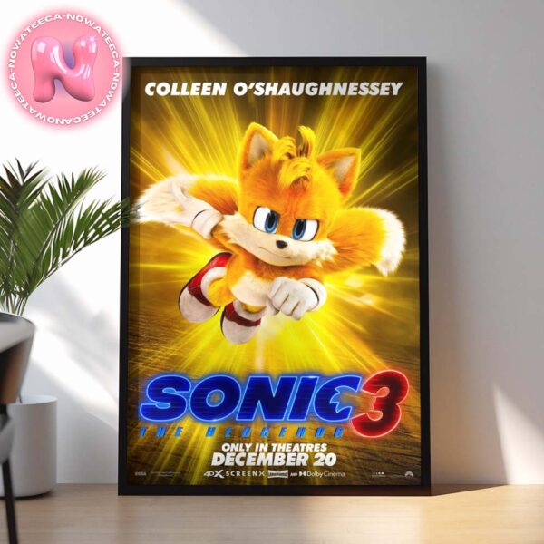 Sonic 3 The Hedgehog Tails Character Poster Played By Colleen Villard Home Decor Poster Canvas