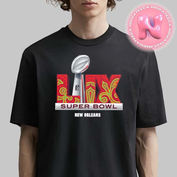 Super Bowl LIX Trophy Dimension Logo New Orleans Unisex T-Shirt