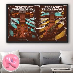 Tedeschi Trucks Band Full Show Combined Poster For Martin Marietta Center For Performino Arts In Raleigh North America On November 7th And 8th 2024 Home Decor Poster Canvas