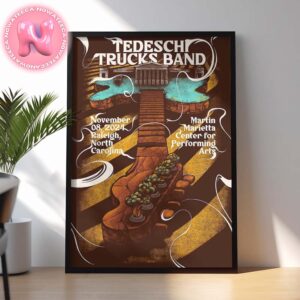 Tedeschi Trucks Band Live Show Concert Poster For Martin Marietta Center For Performino Arts In Raleigh North America On November 8th 2024 Home Decor Poster Canvas