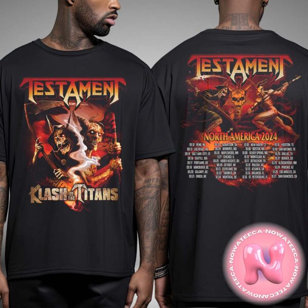 Testament Klash Of The Titans 2024 Tour Merch Tee Two Sides Unisex T-Shirt