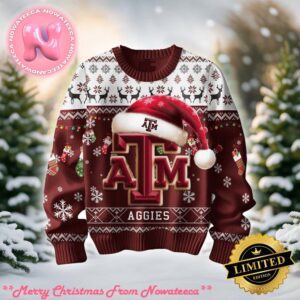 Texas AM Aggies We Are Aggies Football Snowtime Ugly Christmas Sweater Gift For Holiday