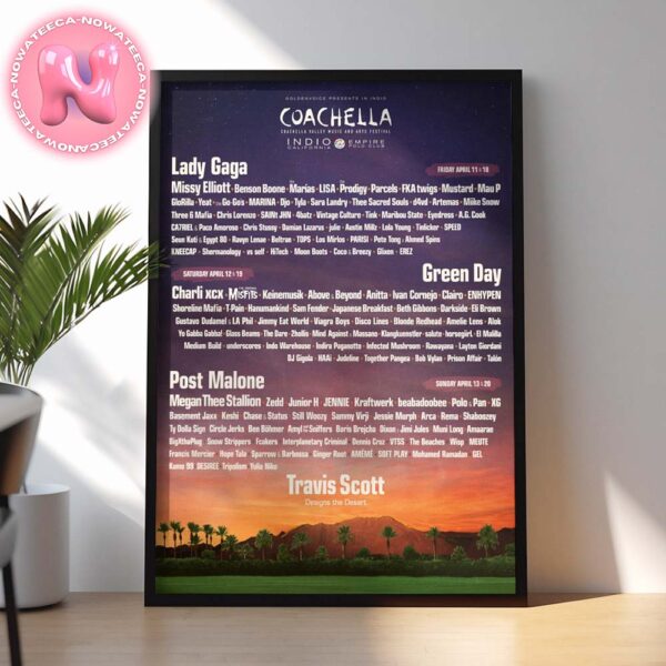 The Coachella 2025 Coachella Valley Music And Arts Festival Lineup At Empire Polo Club In Indio California US On Friday November 22 At 11am PT Home Decor Poster Canvas