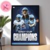 Toronto Argonauts Are 2024 Greay Cup Champions NFL Home Decor Poster Canvas