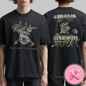 Travis Scott Circus Maximux World Tour Thank God Im Free Tonigt Australia Tour Tee Two Sides Unisx T-Shirt