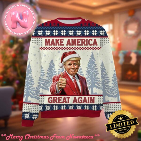 Trump Make America Great Again Ugly Christmas Sweater Gift For Holiday