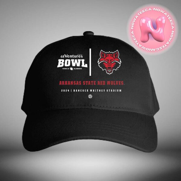 2024 68 Ventures Bowl Arkansas State Red Wolves Hancock Whitney Stadium NCAA Division Classic Cap Hat Snapback