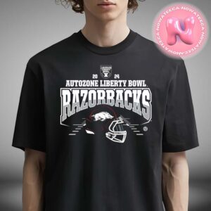 2024 Autozone Liberty Bowl Arkansas Razorbacks Helmet NCAA Division Unisex T-Shirt