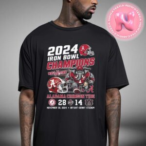 2024 Iron Bowl Champions Alabama Crimson Tide Roll A Tide Unisex T-Shirt