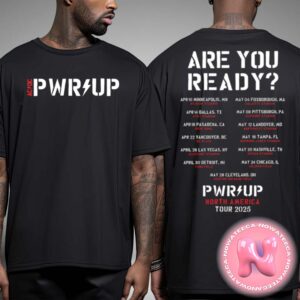 ACDC Are You Ready PWR UP 2025 North American Tour Dates BW Two Sides Unisex T-Shirt