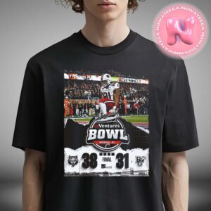 Arkansas State Red Wolves 2024 68 Ventures Bowl Champions NCAA Division Unisex T-Shirt