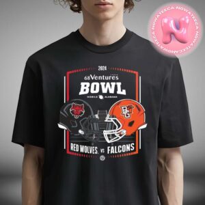 Arkansas State Red Wolves Vs Bowling Green Falcons Matchup 2024 68 Ventures Bowl Alabama Helmet Head To Head NCAA Division Unisex T-Shirt