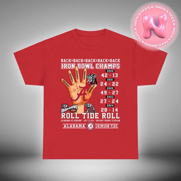 Back To Back Iron Bowl Champs Roll Tide Roll 2024 Unisex T-Shirt