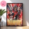 AFC South Champions Houston Texans 2024 NFL Home Decor Poster Canvas