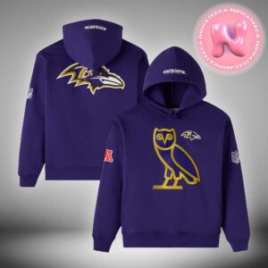 Baltimore Ravens OVO Purple Icon Team NFL Pullover Unisex Hoodie