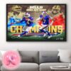 Buffalo Bills 2024 AFC East Champions NFl Playoffs Home Decor Poster Canvas