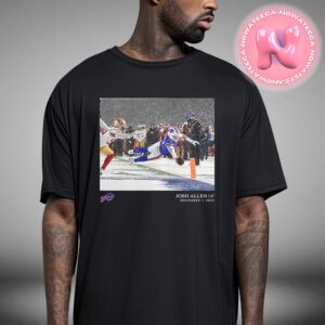 Buffalo Bills Josh Allen Black NFL Flash Features Week 13 Unisex T-Shirt