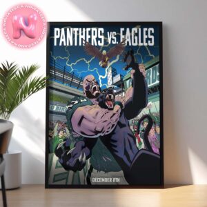 Carolina Panthers Vs Phialadelphia Eagles Sunday Game Day In Philly On December 8th 2024 NFL Playoffs Home Decor Poster Canvas