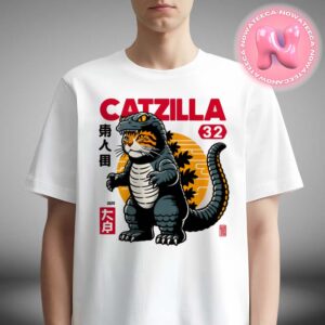 Catzilla Vintage Wash Japanese Design Unisex T-Shirt