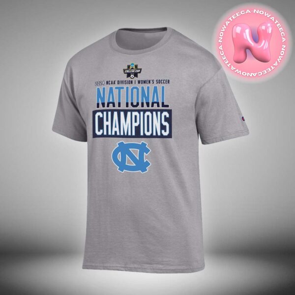 Champion Gray North Carolina Tar Heels 2024 NCAA Women’s Soccer National Champions Locker Room Two Sides Unisex T-Shirt