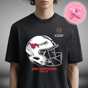 College Football Playoff 2025 SMU Mustangs Helmet NCAA Division Unisex T-Shirt