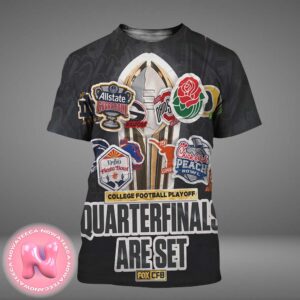 College Football Playoff Quarterfinals Are Set 2024 Matchup Schedule All Over Print Shirt