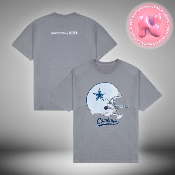 Dallas Cowboys GOLF WANG Silver Helmet Golf Wang x NFL Collection Two Sides Unisex T-Shirt