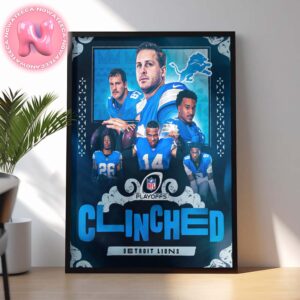 Detroit Lions Clinched NFL Playoffs 2024 Home Decor Poster Canvas