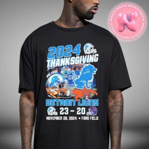 Detroit Lions Win 23 20 Chicago Bears 2024 NFL Thanksgiving Game Final Score One Pride Unisex T-Shirt