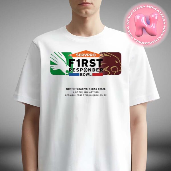 First Responder Bowl North Texas Mean Green Vs Texas State Bobcats Matchup At Gerald J.Ford Stadium In Dallas TX On January 3rd 2025 NCAA Unisex T-Shirt