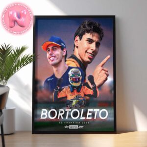 Gabriel Bortoleto 2024 F2 Champions Home Decor Poster Canvas