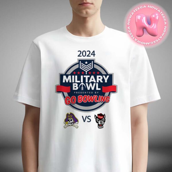 Go Bowling Military Bowl 2024 East Carolina Pirates Versus NC State Wolfpack Matchup In Annapolis Maryland On December 28 2024 Unisex T-Shirt