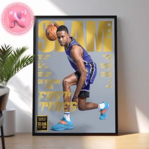 Gold Metal SLAM 253 De’Aaron Fox Fast Times Sacramento Kings Home Decor Poster Canvas