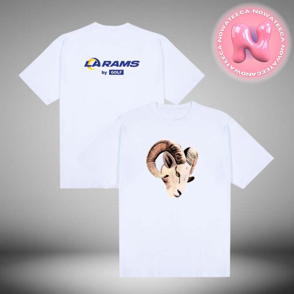 Golf Wang x NFL Collection Los Angeles Rams GOLF WANG White Cutout Two Sides Unisex T-Shirt