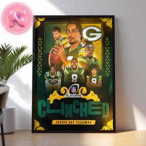 Green Bay Packers Clinched To The NFL FLayoffs 2024 Home Decor Poster Canvas