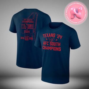 Houston Texans 2024 AFC South Division Champions NFL Season Two Sides Unisex T-Shirt