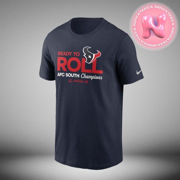 Houston Texans Nike 2024 AFC South Division Champions Locker Room Trophy Collection Two Sides Unisex T-Shirt