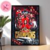 Houston Texans 2024 AFC South Division Champions NFL Home Decor Poster Canvas