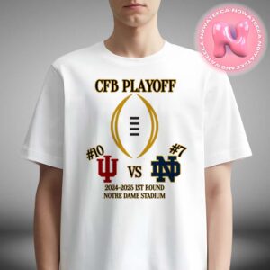 Indiana Hoosiers Vs Notre Dame Fighting Irish 2024 CFP 1st Round Matchup NCAA Division Unisex T-Shirt