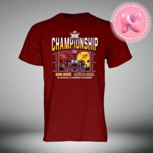 Iowa State Vs Arizona State Matchup Champion 2024 Big 12 Championship Helmet to Helmet Cardinal NFL Unisex T-Shirt