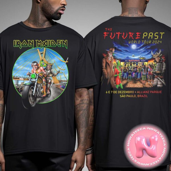 Iron Maiden The Future Past 2024 Tour Brazil Tee For Dezembro Allianz In Parque Sao Paulo Brazil On 6th And 7th December 2024 Two Sides Unisex T-Shirt