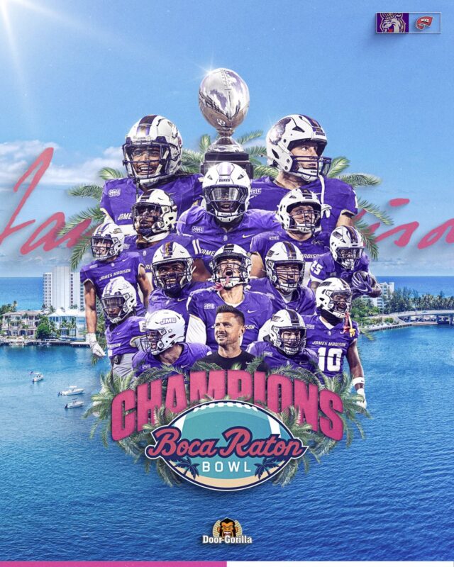 James Madison Dukes Wins 2024 Boca Raton Bowl Champions NCAA Division