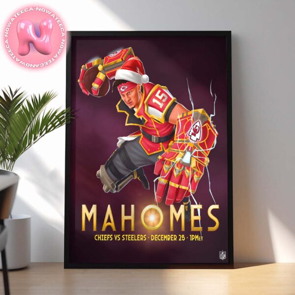 Kansas City Chiefs Vs Pittsburgh Steelers Matchup Patrick Mahomes Arcane Character Vi NFL Christmas Game On December 25th 2024 Home Decor Poster Canvas