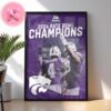 Kansas State Wildcats 2024 Rate Bowl Champions NCAA Division Home Decor Poster Canvas